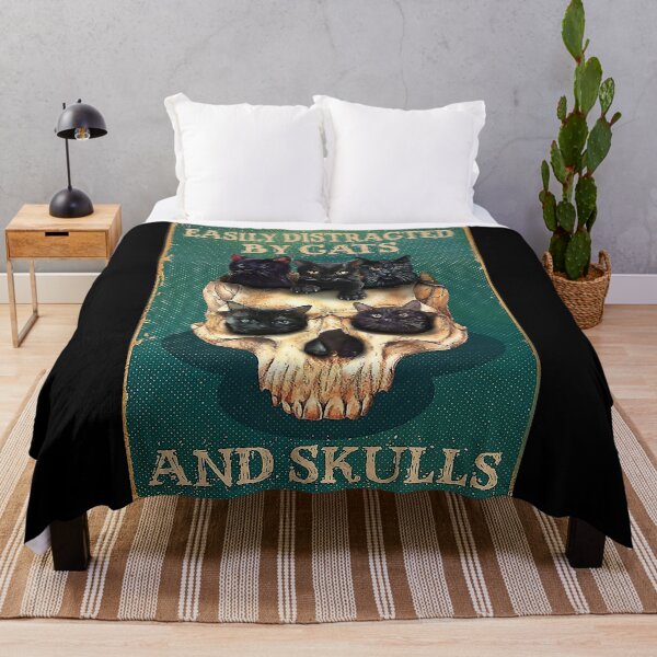 Item preview, Easily Distracted By Cats And Skulls Skull designed and sold by Delmonico2022.