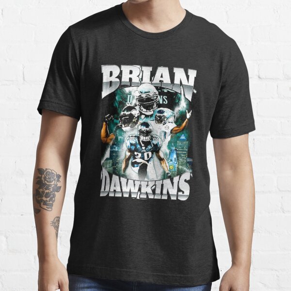 Brian Dawkins Philadelphia Eagles Men's Black Name & Number Logo Long  Sleeve T-Shirt 