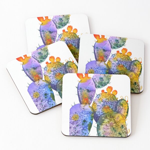 Item preview, Cosmic cactuses watercolor art  designed and sold by Zefi-Link.