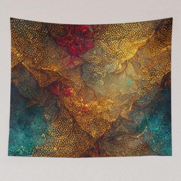 Item preview, beaten metal in shades of bronze gold and copper designed and sold by artfullyprompt.
