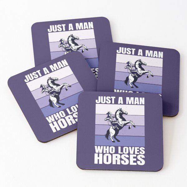 Item preview, Just a Man Who Loves Horses, Vintage Gift for Equestrian, Horse Gifts, designed and sold by DADA635.