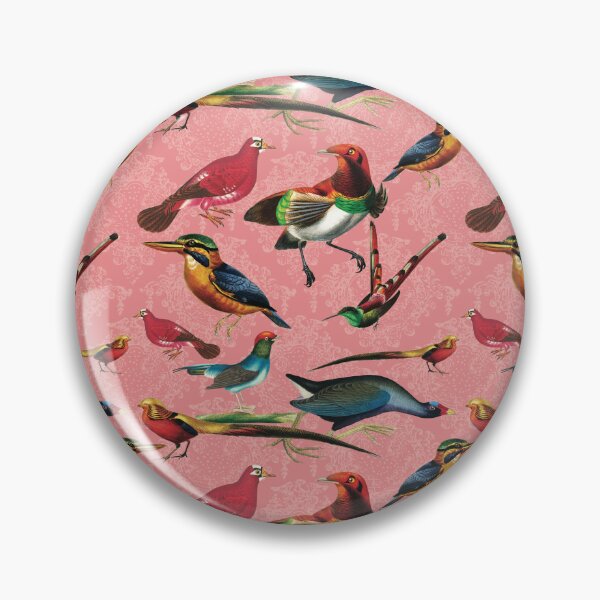 Item preview, Vintage birds and lace - Pink designed and sold by CharlieCreates.