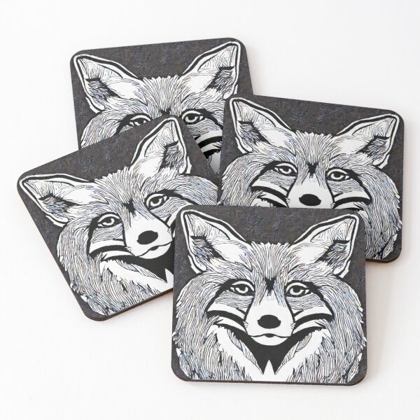 Item preview, Fox black and white  designed and sold by doomwalker2010.