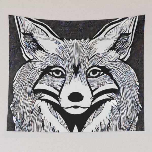 Item preview, Fox black and white  designed and sold by doomwalker2010.