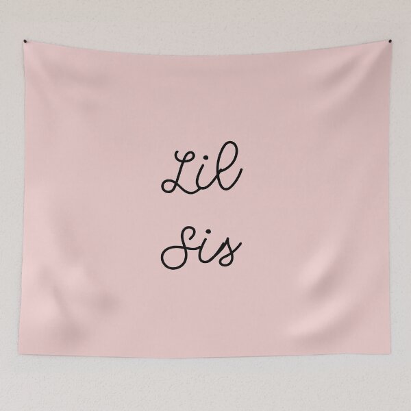 Item preview, Lil Sis calligraphical girly text designed and sold by EmeraldeaArt.