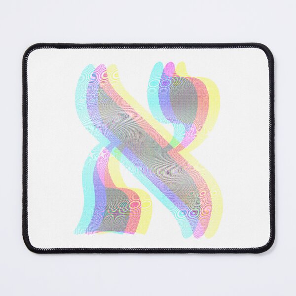 Item preview, Hebrew Typography: Letter Alef RGB Distortion designed and sold by Amber Dove Studio.