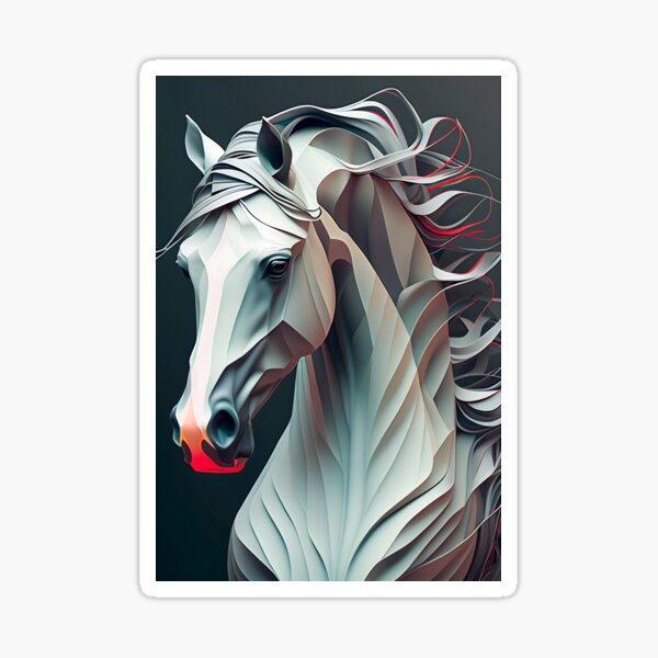 Item preview, Arabian Horse Equestrian Abstract Art  designed and sold by WalldeMar.