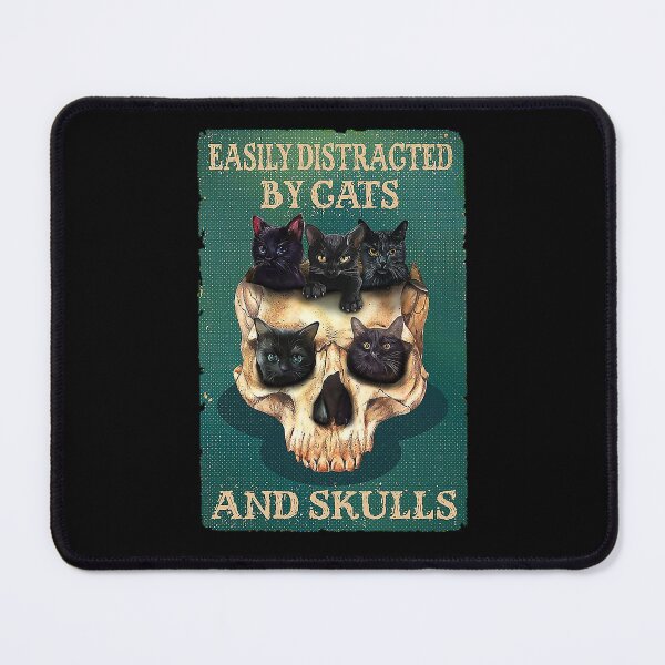 Item preview, Easily Distracted By Cats And Skulls Skull Cat Lover designed and sold by Delmonico2022.