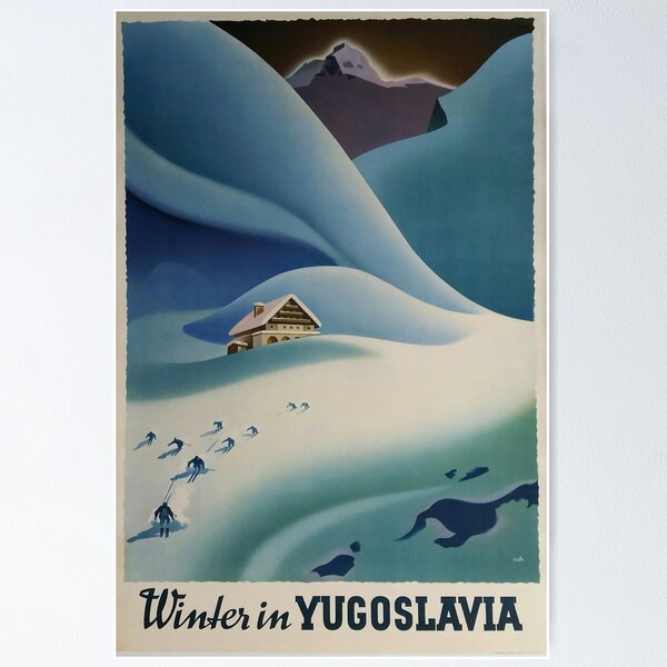 Item preview, Winter in Yugoslavia, Ski Poster designed and sold by BokeeLee.