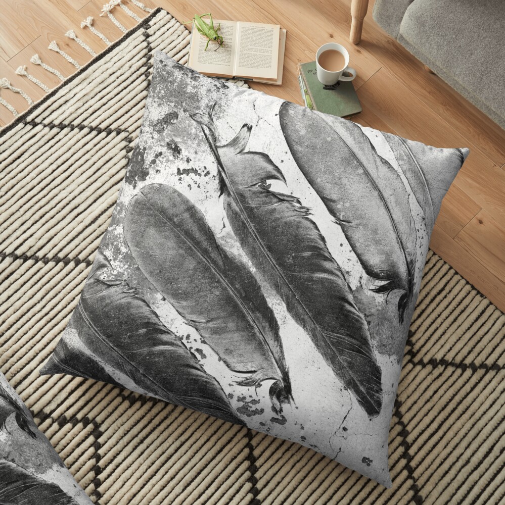 Raven Totem #4 Floor Pillow