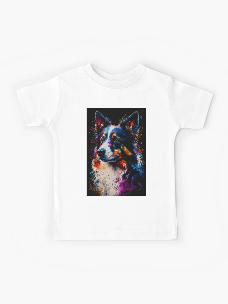 Abstract Dog #1 - Border Collie | Kids T-Shirt