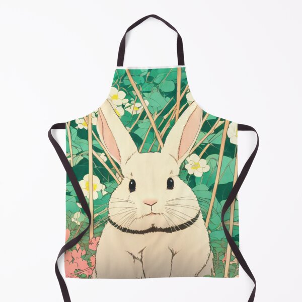 Item preview, Flower Journey with the Cottagecore White American Fuzzy Lop Rabbit designed and sold by wigobun.