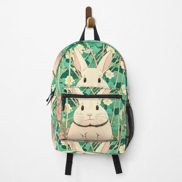 Item preview, Flower Journey with the Cottagecore White American Fuzzy Lop Rabbit designed and sold by wigobun.