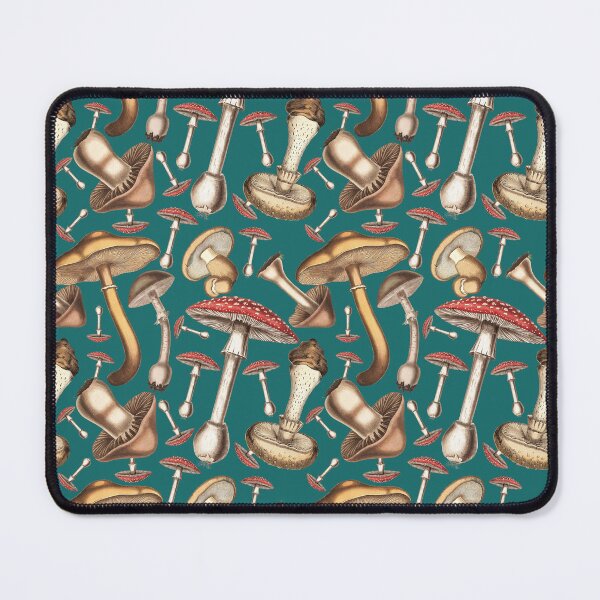 Item preview, Mushroom Magic: Vintage Illustration Pattern - Blue designed and sold by CharlieCreates.