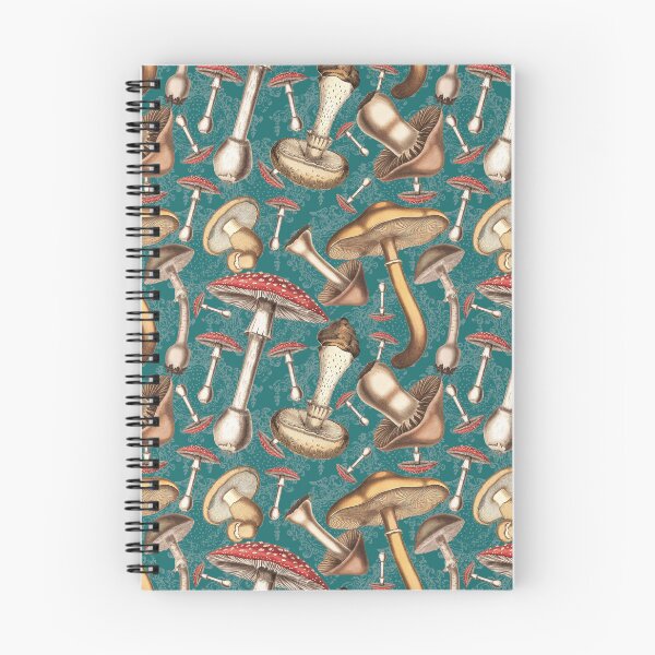 Item preview, Into the Woods: Vintage Mushroom Pattern - Blue designed and sold by CharlieCreates.
