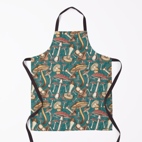 Item preview, Into the Woods: Vintage Mushroom Pattern - Blue designed and sold by CharlieCreates.