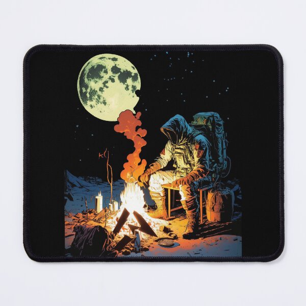 Item preview, Astronauts Camping And Lighting A Bonfire-Exploring The Moon designed and sold by FridPix.