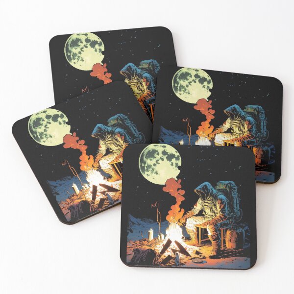 Item preview, Astronauts Camping And Lighting A Bonfire-Exploring The Moon designed and sold by FridPix.