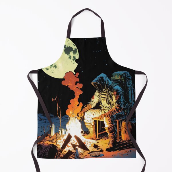 Item preview, Astronauts Camping And Lighting A Bonfire-Exploring The Moon designed and sold by FridPix.