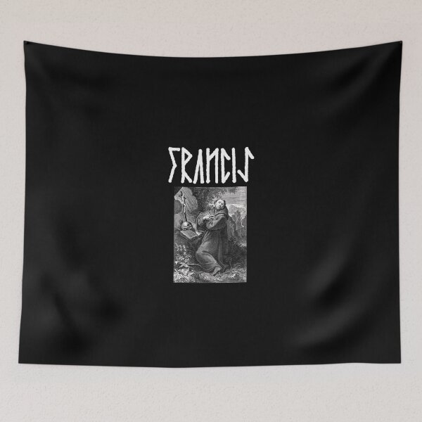 Item preview, Saint Francis of Assisi Gothic Runes Hardcore Punk designed and sold by thecamphillips.