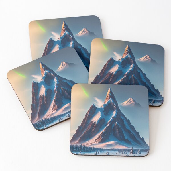 Item preview, A Majestic Mountain Peak Covered In Snow Ai Generated Art designed and sold by AiGens.