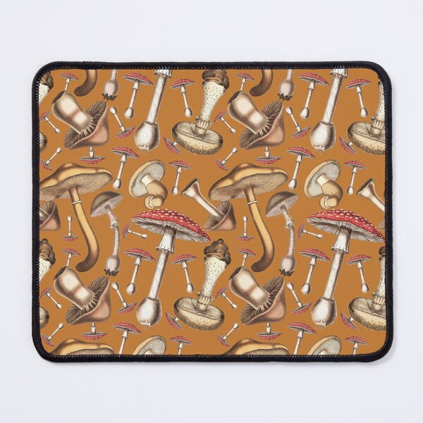 Item preview, Mushroom Magic: Vintage Illustration Pattern - Orange designed and sold by CharlieCreates.