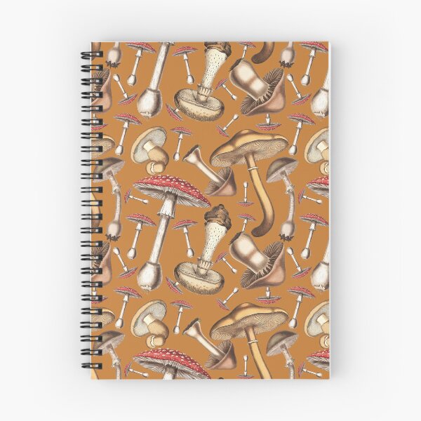 Item preview, Mushroom Magic: Vintage Illustration Pattern - Orange designed and sold by CharlieCreates.