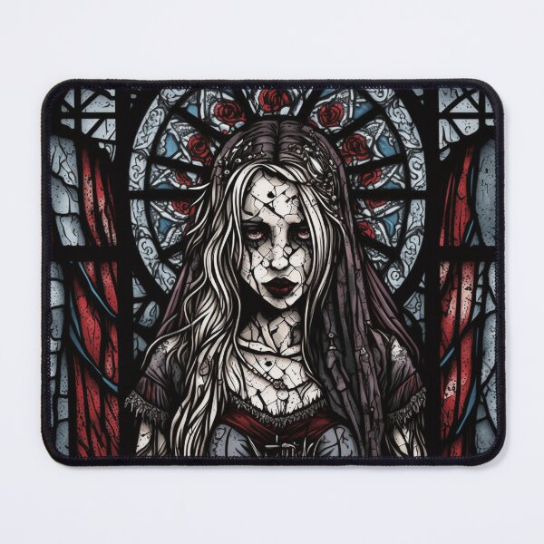 Item preview, Stained Glass Zombie Girl Villager designed and sold by Nightarcade.