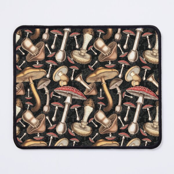 Item preview, Fungi Fun: Vintage Mushroom Design - Black designed and sold by CharlieCreates.