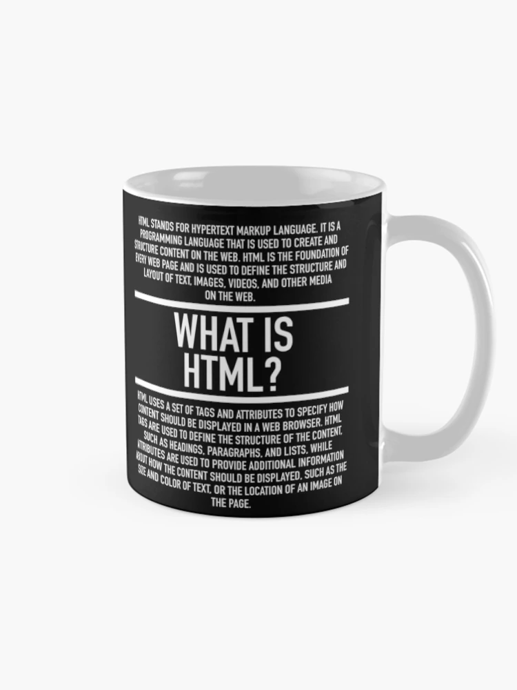 Thumbnail 3 of 6, Coffee Mug, HTML Defined - Website Developer Coder designed and sold by HiddenVerb.