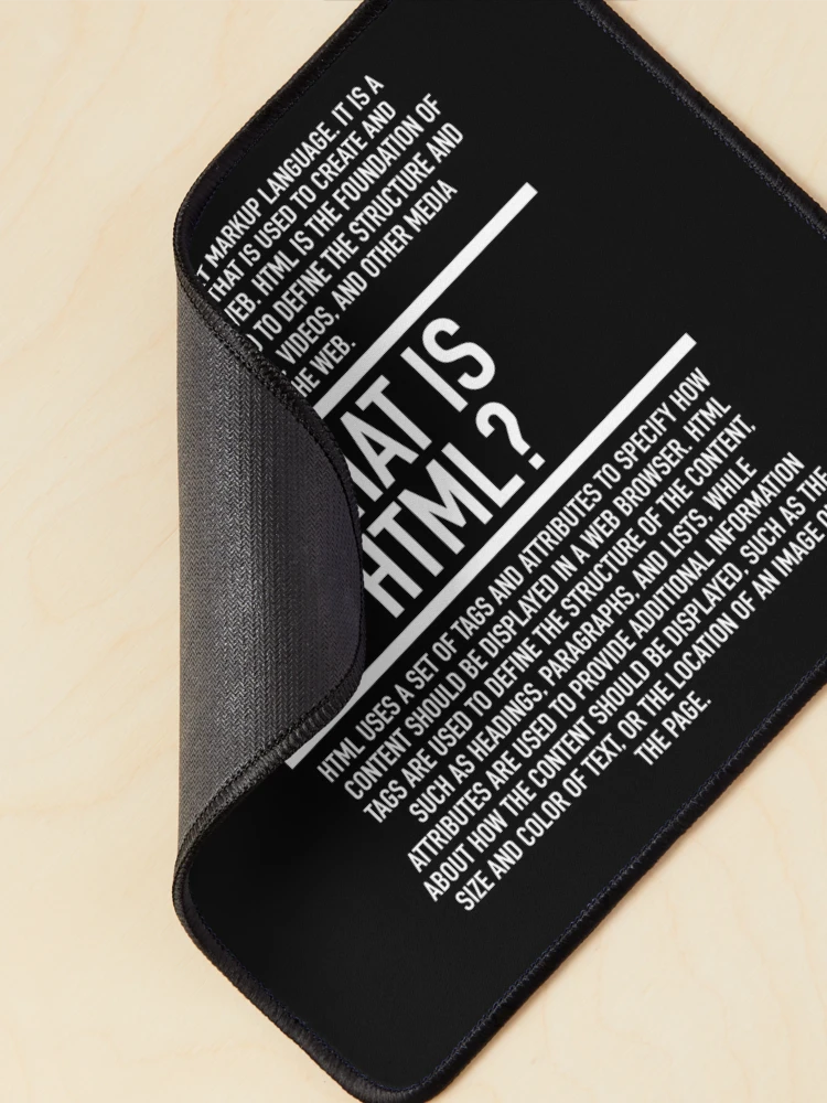 Thumbnail 2 of 5, Mouse Pad, HTML Defined - Website Developer Coder designed and sold by HiddenVerb.
