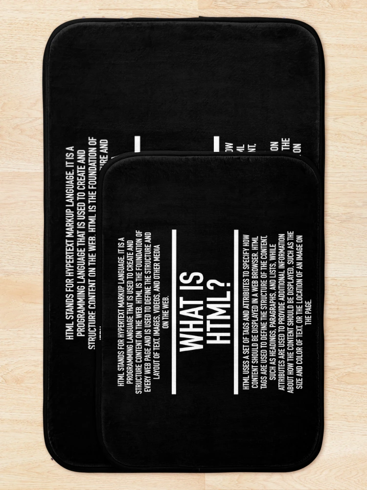 Thumbnail 5 of 6, Bath Mat, HTML Defined  - Website Developer Coder designed and sold by HiddenVerb.