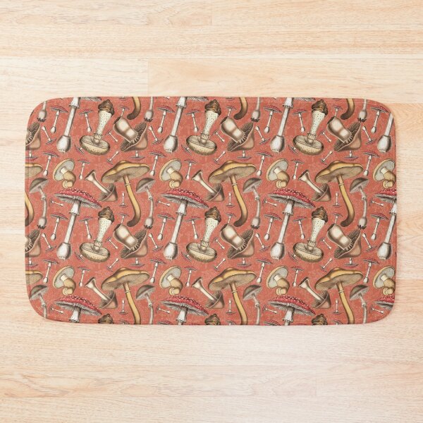 Item preview, Mushroom Magic: Vintage Illustration Pattern - Peach designed and sold by CharlieCreates.