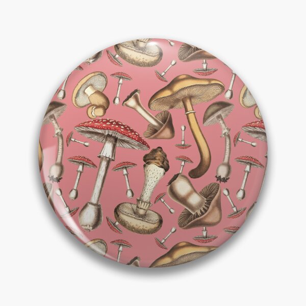 Item preview, Foraging in Style: Vintage Mushroom Illustrations - Pink designed and sold by CharlieCreates.