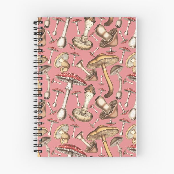 Item preview, Foraging in Style: Vintage Mushroom Illustrations - Pink designed and sold by CharlieCreates.
