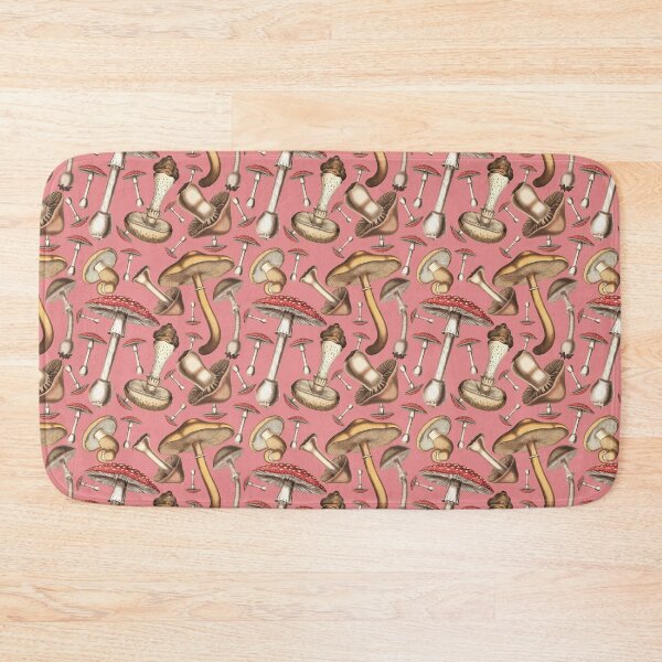 Item preview, Foraging in Style: Vintage Mushroom Illustrations - Pink designed and sold by CharlieCreates.