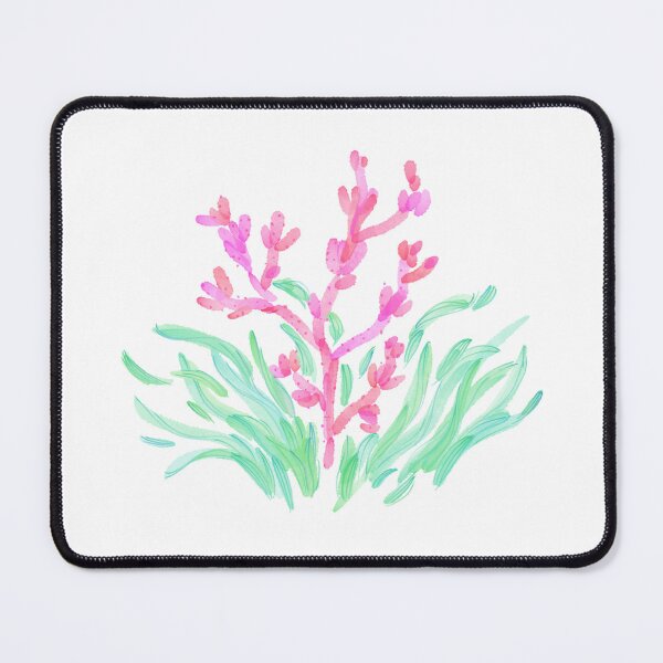 Item preview, Handdrawn Green Ocean Seaweed and Pink Coral Reef designed and sold by megasunnie.