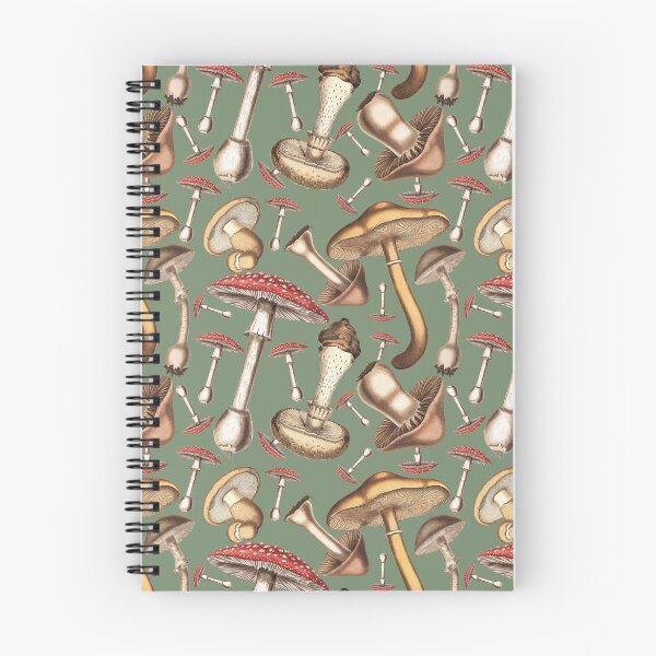 Item preview, Into the Woods: Vintage Mushroom Pattern - Sage designed and sold by CharlieCreates.
