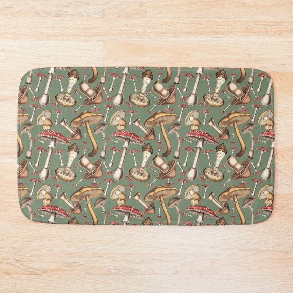 Item preview, Into the Woods: Vintage Mushroom Pattern - Sage designed and sold by CharlieCreates.