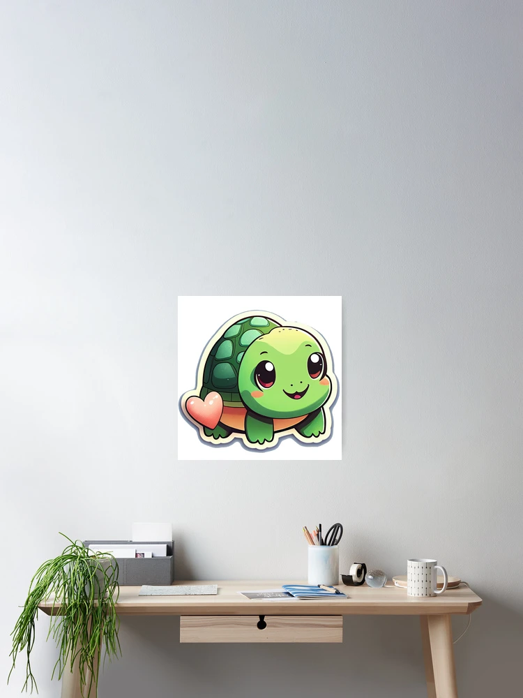 Thumbnail 2 of 3, Poster, Turtle Stickers Cartoon Style designed and sold by PythonBase.
