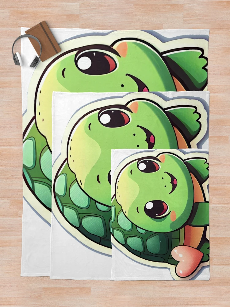 Thumbnail 5 of 6, Throw Blanket, Turtle Stickers Cartoon Style designed and sold by PythonBase.
