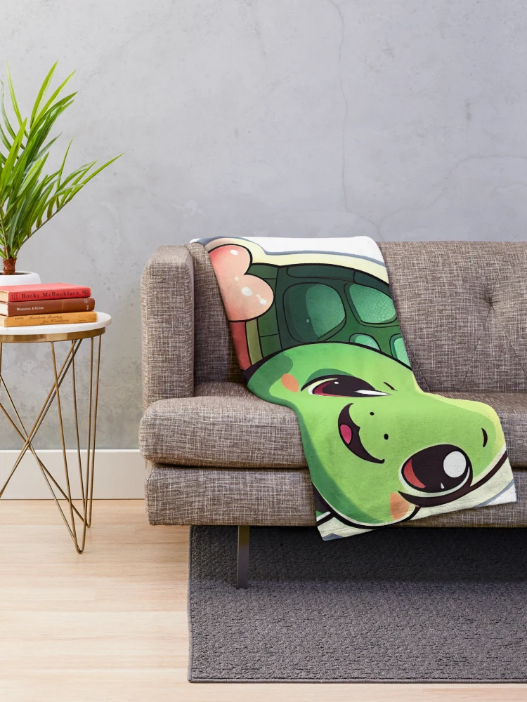 Thumbnail 2 of 6, Throw Blanket, Turtle Stickers Cartoon Style designed and sold by PythonBase.