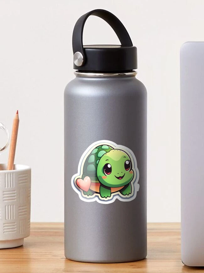 Thumbnail 1 of 3, Sticker, Turtle Stickers Cartoon Style designed and sold by PythonBase.