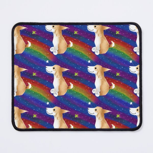 Item preview, Happy Dog in Stary Rainbow Sky Purple Blue designed and sold by SpiritGifts.