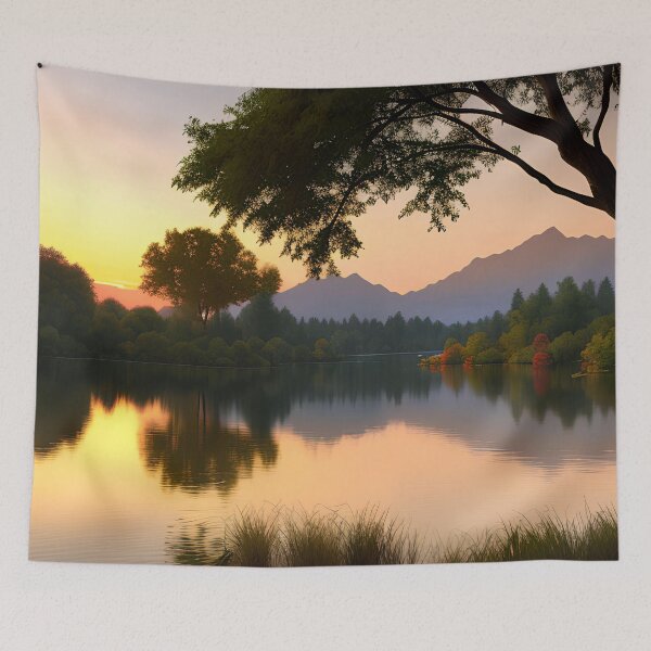 Item preview, Sunset Bliss A Gorgeous Skyline with Heavenly Light Rays designed and sold by D3monic.
