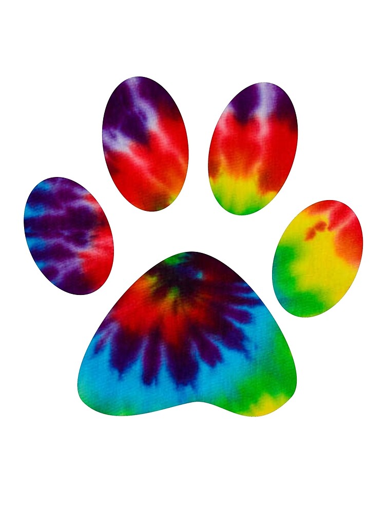 "Tie Dye Paw Print" Art Print for Sale by BohemianDesignz | Redbubble