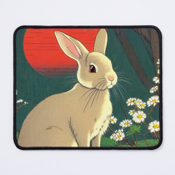 Item preview, Vintage Spring Daisies Rabbit in Wild Jungle Rabbits Activist designed and sold by wigobun.