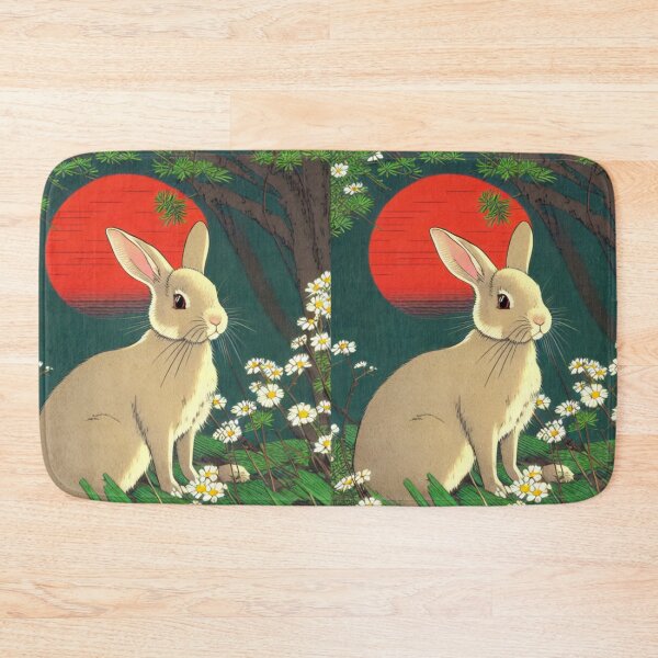 Item preview, Vintage Spring Daisies Rabbit in Wild Jungle Rabbits Activist designed and sold by wigobun.