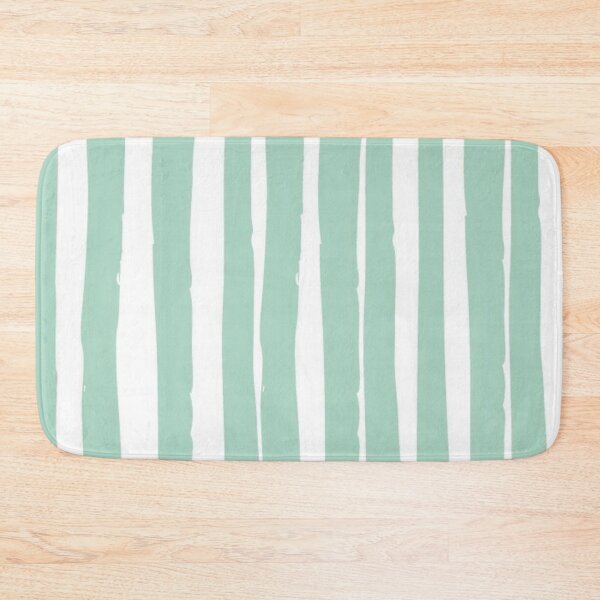 Item preview, Green and White Vertical Lines designed and sold by ZedColors.