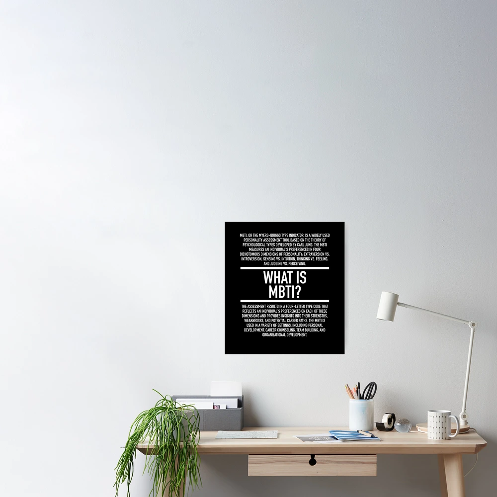 MBTI Myer-Briggs Type Indicator Poster for Sale by Plant Kind